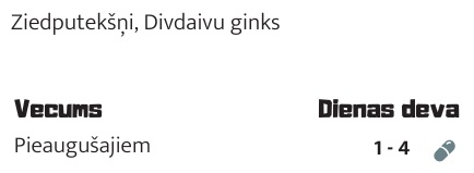 PolliniVit Ginkgo lietošana